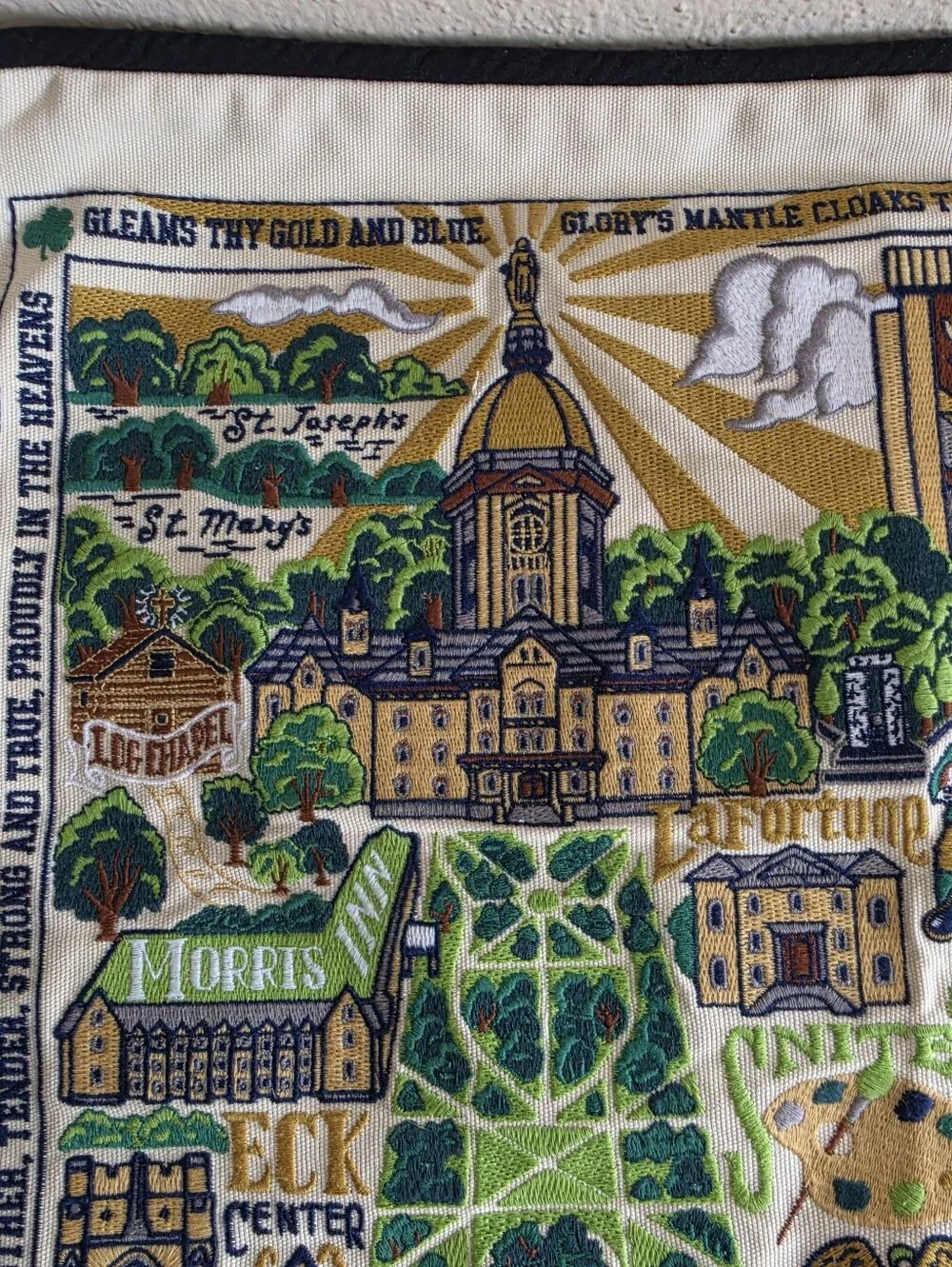 Catstudio NOTRE DAME embroidered Cotton Pillow Cover 16X19.5